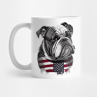 Bulldog 4th of July Mug